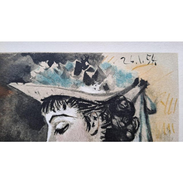 Pablo Picasso, Woman, Monkey and Nude Sage, 1954, Lithograph For Sale - Image 5 of 6