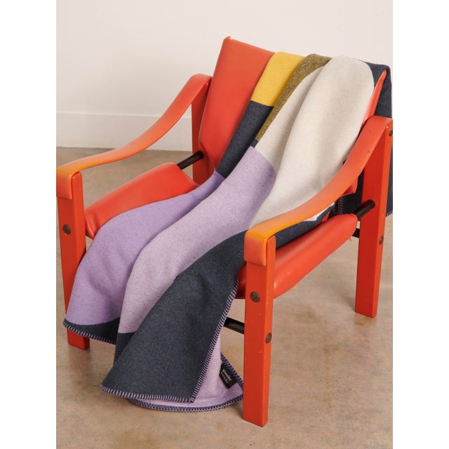 Lavender Gradient Pill Blanket in Lilac and Yellow by Granite + Smoke For Sale - Image 8 of 9