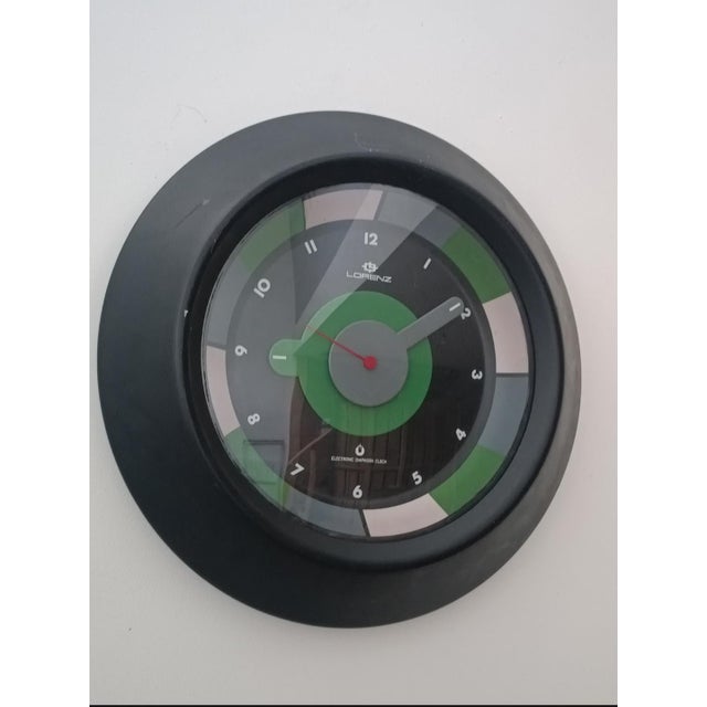 Black Arcobaleno Clock by Albert Leclerc for Lorenz, 1969 For Sale - Image 8 of 8