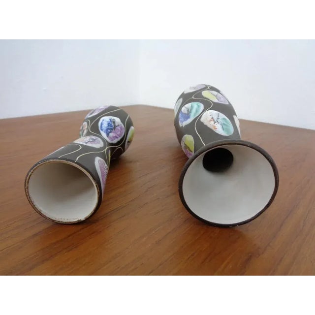 Black Ceramic Kongo Vases by Bodo Mans for Bay Keramik, 1960s, Set of 2 For Sale - Image 8 of 12