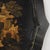 Vintage Hand Painted Chinoiserie Tole Tray Black Lacquer With Gold Gilt Scenic Pagoda Motif For Sale - Image 14 of 16