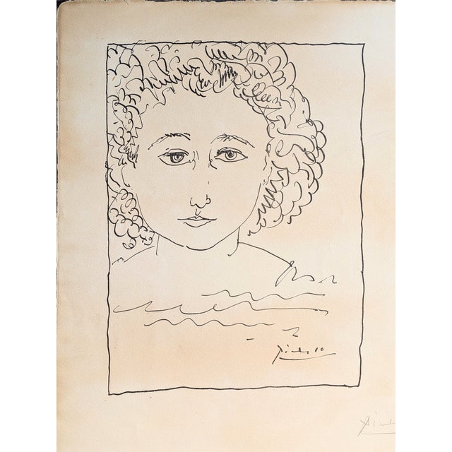 Pablo Picasso, Double Portrait, Hand-Signed Lithograph, 1954, Framed For Sale - Image 7 of 9