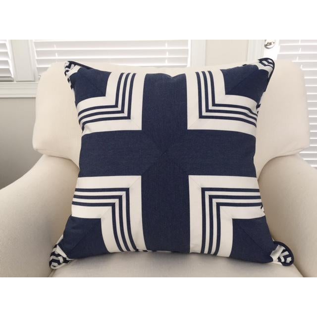 Ralph Lauren Nautical Striped Pillow With Feather/Down Insert Chairish