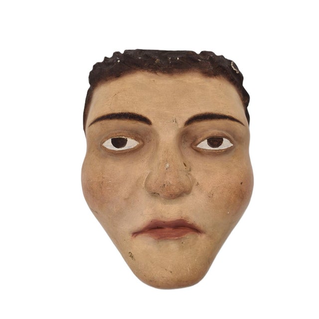 Vintage Carved Wooden Mask, 1960s For Sale - Image 9 of 9