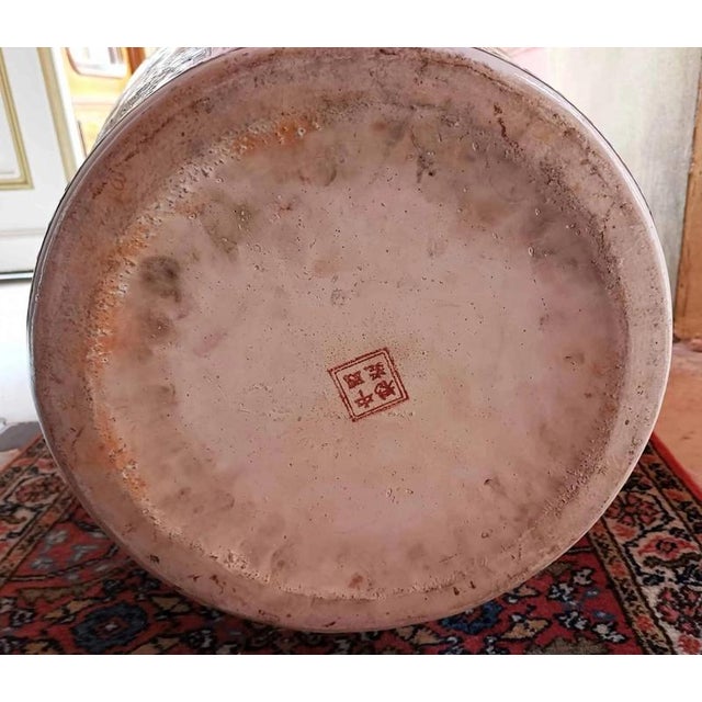 Large Vintage Chinese Canton Vase For Sale - Image 9 of 13