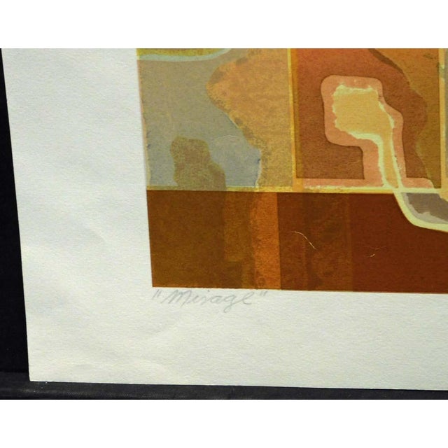 1980s "Mirage" Abstract Psychedelic Embossed Serigraph by David Kroos For Sale - Image 9 of 9