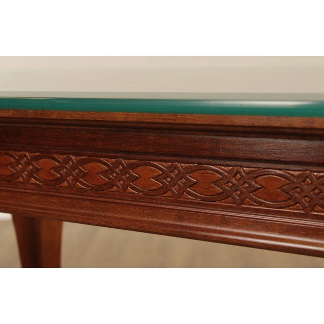 Chippendale Style Glass Top Console Table For Sale - Image 9 of 12
