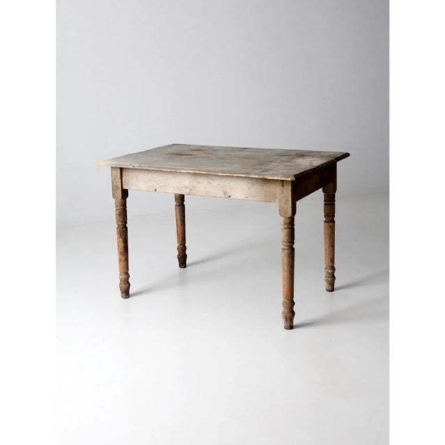 Antique Table With Drawer For Sale - Image 4 of 13