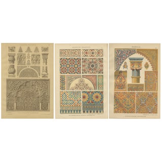 H. Dolmetsch, Moorish Architectural Designs, 1887, Prints, Set of 3 For Sale