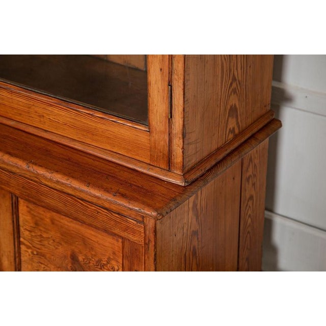 19th Century English Glazed Pine Bookcase, 1880 For Sale - Image 9 of 17