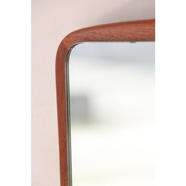 1950s Scandinavian Asymmetrical Teak Wall Mirror, 1950s For Sale - Image 5 of 12