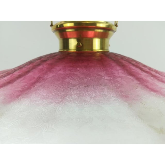 Art Deco French Hanging Light with Original Shade, 1920s For Sale - Image 6 of 12