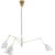 Sommerard Large Triple Arm Chandelier in Hand-Rubbed Antique Brass and White Designer: AERIN Fixture Height: 17.5" Min....