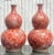 Red Vintage Asian Glazed Ceramic Double Gourd Vases - A Pair For Sale - Image 8 of 12