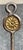 Late 20th Century Hollywood Props House Pewter-Finish Fireplace Tool Set With Gilt Sunburst Accents For Sale - Image 5 of 5