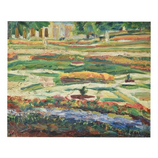Paula Wimmer, Nymphenburg Palace Park (Munich), 1920s, Oil Painting on Canvas, Framed For Sale