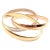 1990s 1990s Cartier Trinity Rolling Tricolor Gold Large Model Bangle Bracelet For Sale - Image 5 of 9