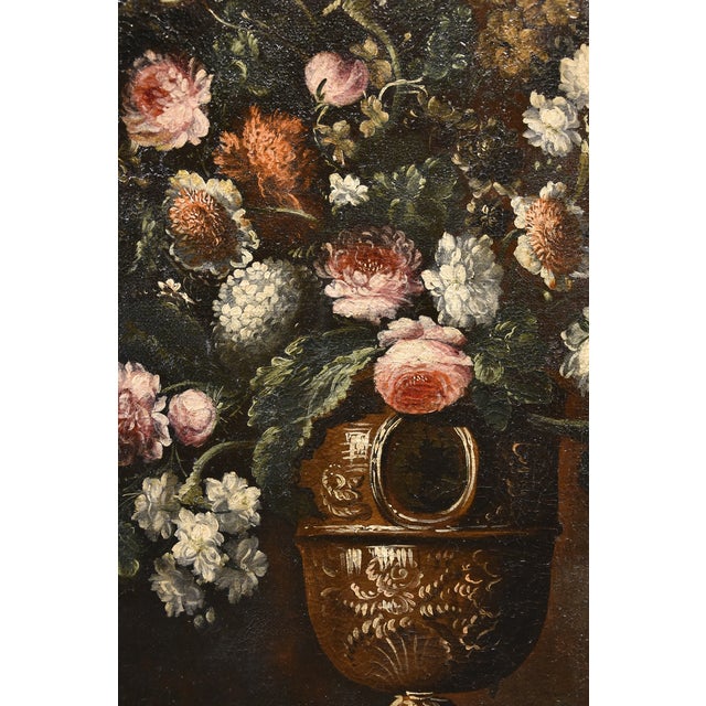 Andrea Scacciati, Flowers Still Life, 1600s, Oil on Canvas, Framed For Sale - Image 15 of 18