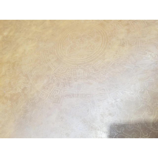 Vintage Asian Style Red Coromandel Drum Coffee/Side Table - Set of 5 This unique burnt red coffee and side table set would...