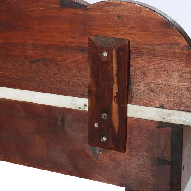 Brown Antique Walnut Marble Top Washstand With Backsplash Circa 1870 For Sale - Image 8 of 9