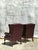 Maroon Vintage Regency Merlot Leather Wingback Chairs - A Pair For Sale - Image 8 of 10