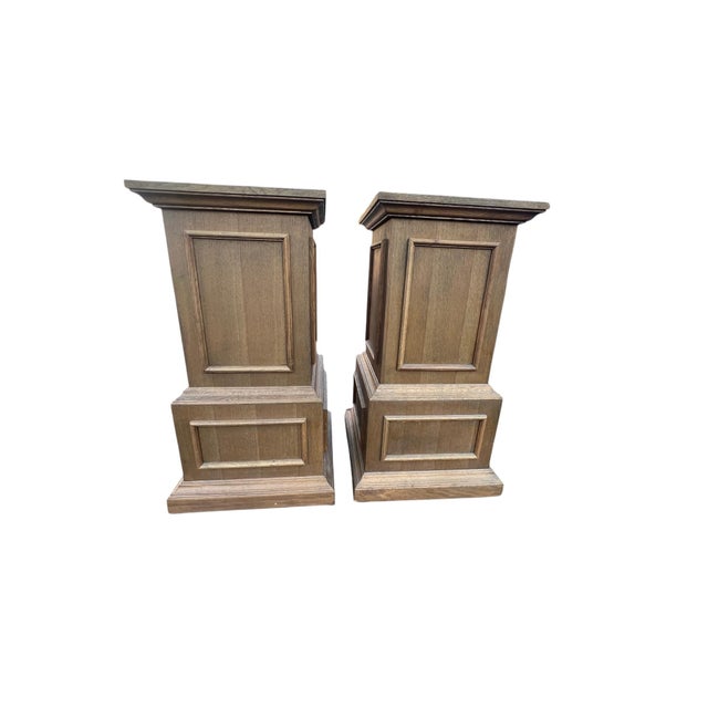 Pair Pillars Pedestals Restoration Hardware For Sale - Image 12 of 18