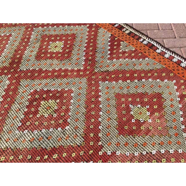 Textile Nomadic Embroidered Kilim - 70" X 125" For Sale - Image 7 of 11