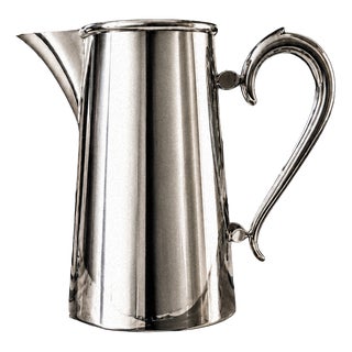 Vintage Silver-Plated Metal Pitcher, 1920 For Sale