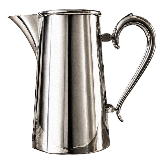 Vintage Silver-Plated Metal Pitcher, 1920 For Sale