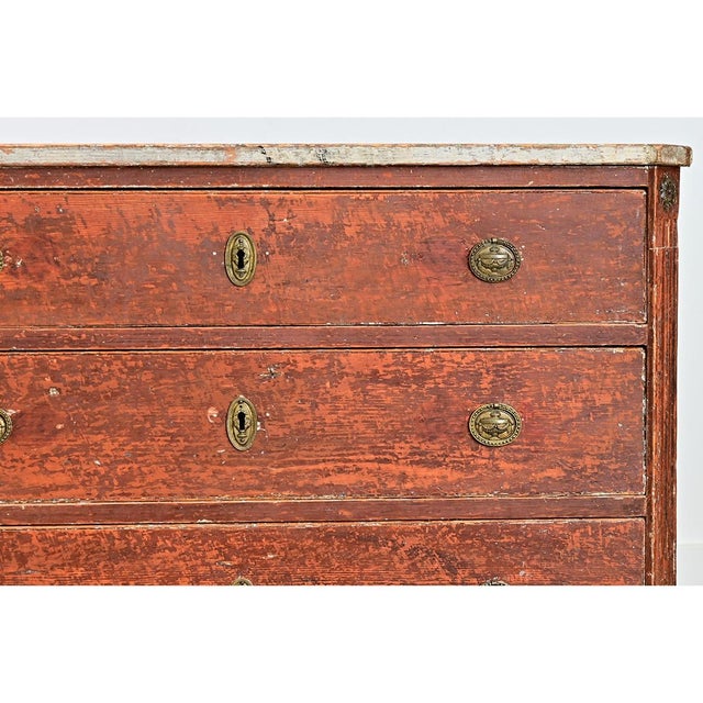 Auburn Swedish Gustavian Period 18th Century Painted Commode For Sale - Image 8 of 14