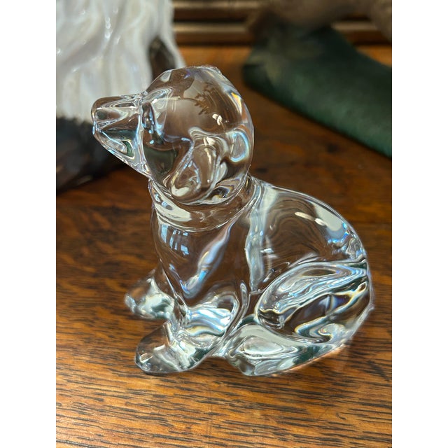 Figurative Waterford Crystal Sitting Labrador Dog Figurine For Sale - Image 3 of 8