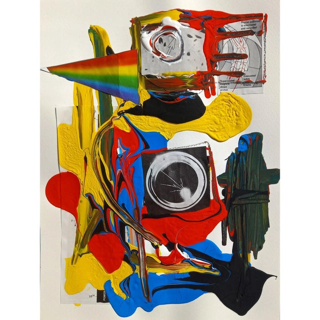 Red Set of 6 - 11.5' X 14' Framed Abstract Acrylic Paintings 'The Physics' #2 by Diane Grant For Sale - Image 8 of 11