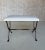 Spanish Gilt Iron Bench With Hammered Frame For Sale - Image 4 of 12