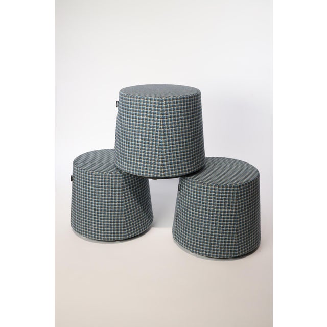 Blue Stool or Ottoman by Busk+Hertzog for Nienkamper For Sale - Image 8 of 15