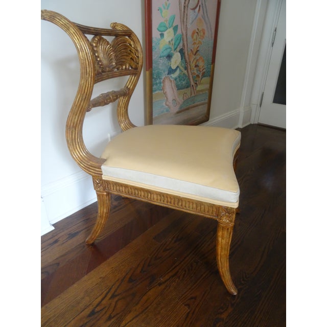 Late 20th Century Rose Tarlow Style Regency Shell Back Chair For Sale - Image 9 of 13