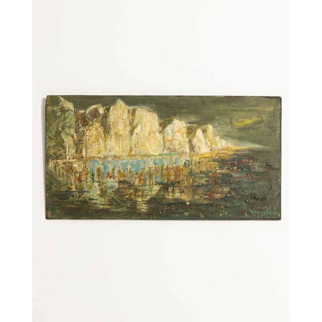 Wood Early 20th Century France Forest Green Wood Painting For Sale - Image 7 of 15