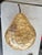 Beautiful large scale golden tone Capiz shell pear sculptural decorative object. A realistic rendition with a glossy...