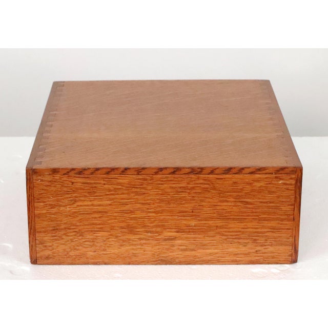 Brown Antique Quarter Sawn Oak Card File Cabinet For Sale - Image 8 of 9