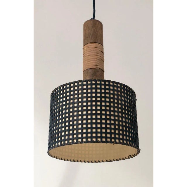 Metal Mid-Century Pendant Lamp with 3 Elements from Werkstätte Hagenauer Wien, Austria, 1950s For Sale - Image 7 of 16