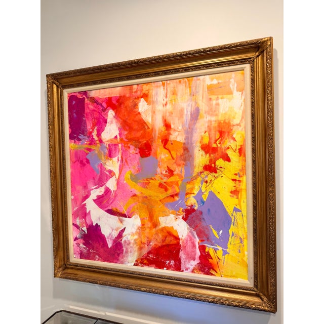 Large Original Abstract Painting "Street Candy" Signed Arlene Carr For Sale - Image 10 of 10