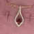 Red Ruby Pendant with Natural Diamonds in Solid 14K Yellow Gold Pear Shape 6x5mm For Sale - Image 8 of 9
