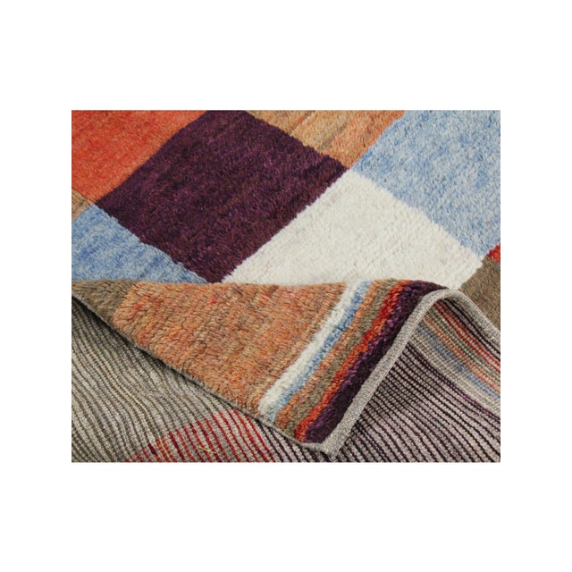 Contemporary 2010s Handwoven Persian Tulu Area Rug 4x4 For Sale - Image 3 of 5