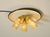 Gold Mid-Century Modern Metal Bag Ceiling Lamp with Round White Reflector, 1950s For Sale - Image 8 of 18