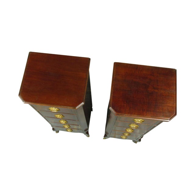 Early 20th Century Pair of French Inlaid Lingerie Chests For Sale - Image 4 of 11