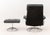 Ekornes Gray Leather Lounge Chair and Ottoman For Sale - Image 9 of 13