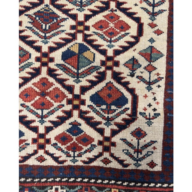 Textile 1880's Antique Caucasian Marasali Shirvan Rug - 3′5″ × 4′2″ For Sale - Image 7 of 9