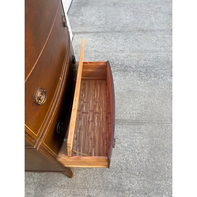Antique Mahogany Highboy Dresser | Early 1900s Colonial Revival Tall Chest of Drawers | Traditional American Bedroom Furniture | Solid Wood For Sale - Image 12 of 12