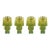 Graniglia Green “Conchiglie” Murano Glass Gold Wall Sconce by Simoeng Lot of 4 For Sale