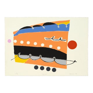 "Wigwam" Abstract Geometric Screen Print Numbered 7/30 by Harvey Daniels For Sale