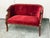 Red Laurel Crown Empire Swan Settee For Sale - Image 8 of 12